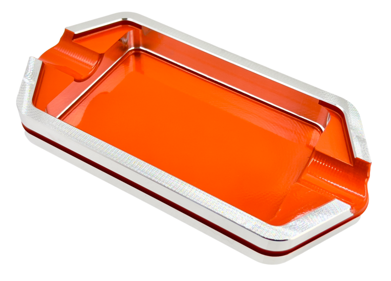 Double finger Rectangular Angled Back cigar ashtray