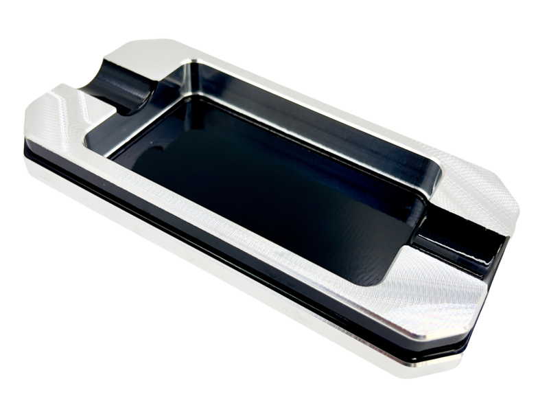 Double finger Rectangular Stepped Down cigar ashtray