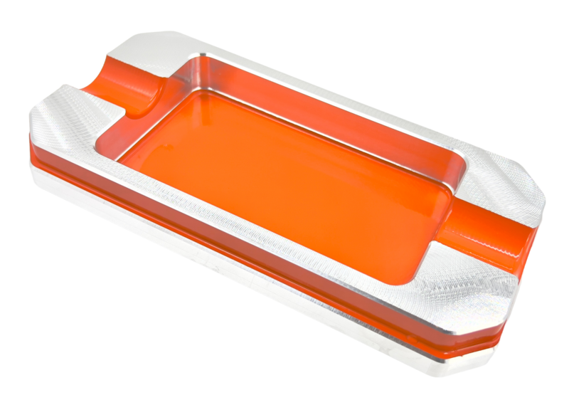 Double finger Rectangular Stepped Down cigar ashtray