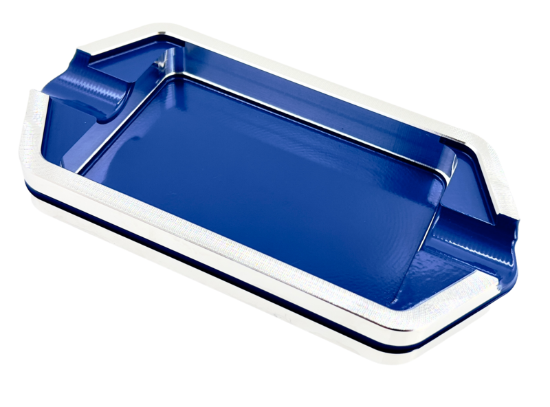 Double finger Rectangular Angled Back cigar ashtray