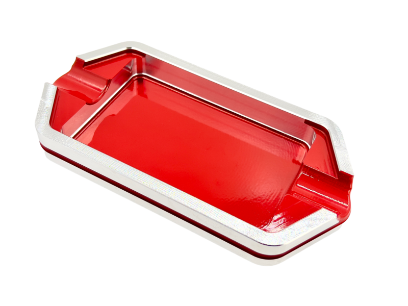 Double finger Rectangular Angled Back cigar ashtray