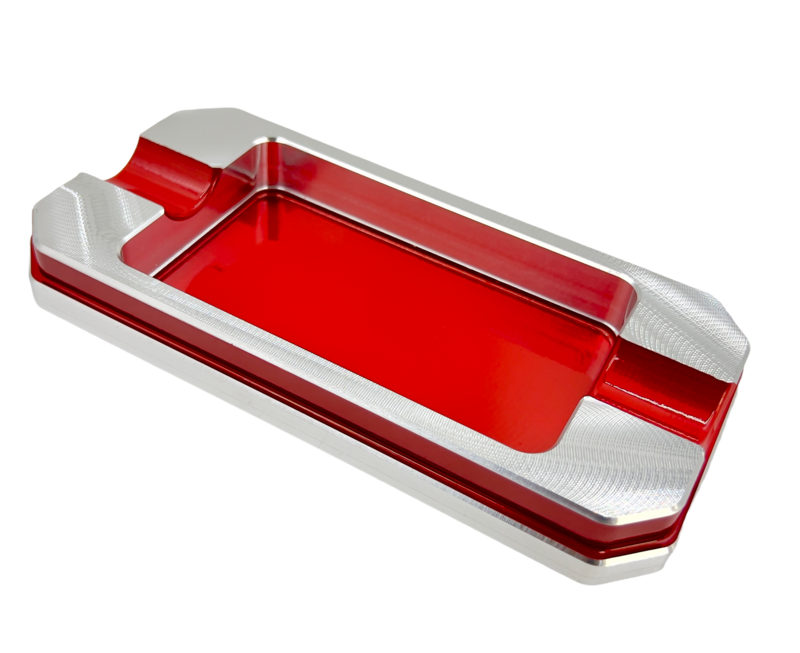 Double finger Rectangular Stepped Down cigar ashtray