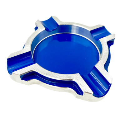 cigar ashtray four-finger step down notched round