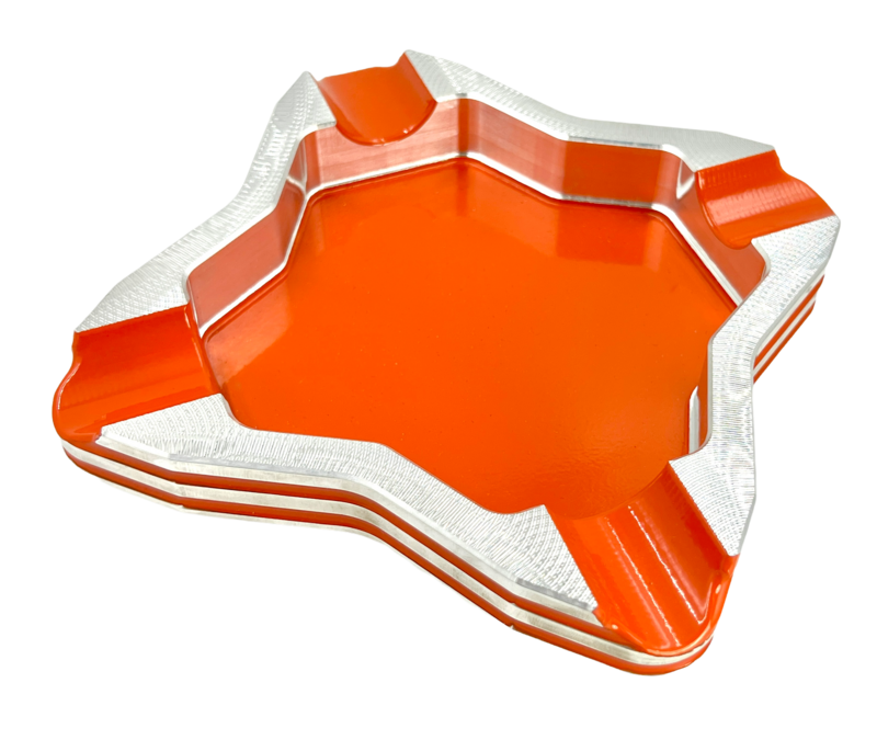 cigar ashtray double grooved star shape four-finger