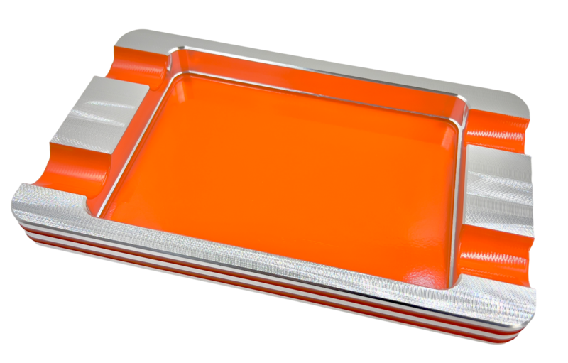 cigar ashtray rectangular long double grooved four finger