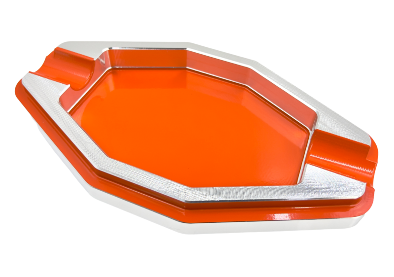 cigar ashtray long rectangular tapered step down two finger
