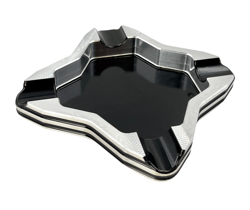 cigar ashtray double grooved star shape four-finger