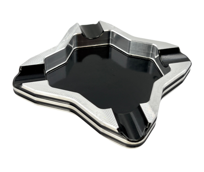 cigar ashtray double grooved star shape four-finger