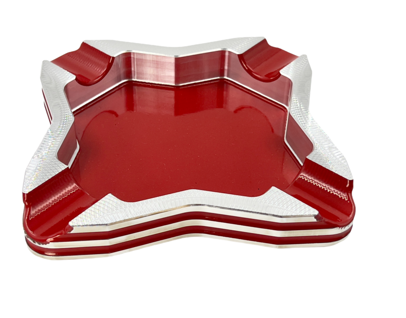 cigar ashtray double grooved star shape four-finger