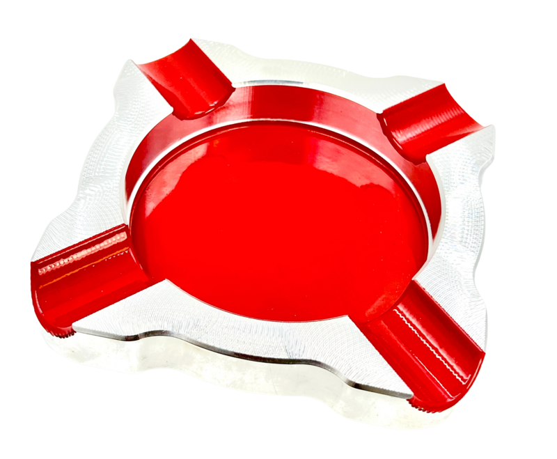 cigar ashtray notched polished side four-finger