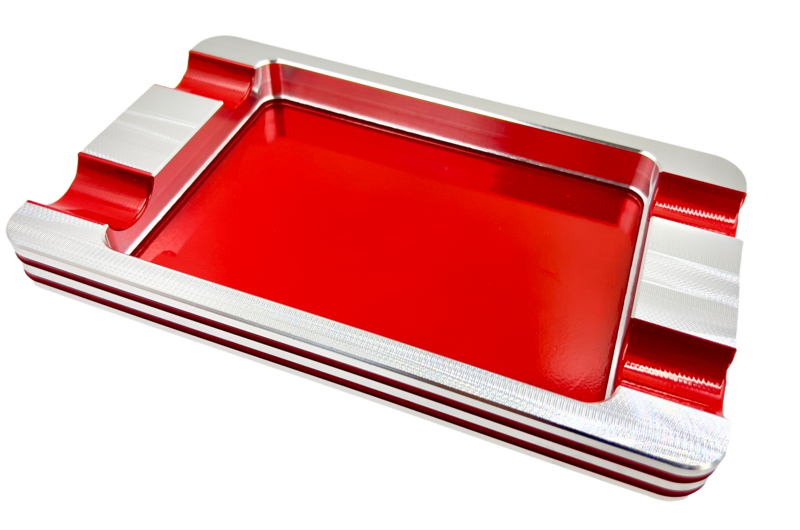 cigar ashtray rectangular long double grooved four finger