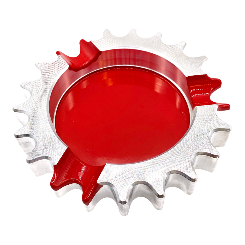 cigar ashtray sprocket shaped three finger