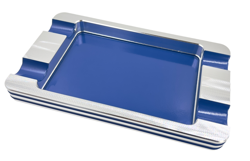 cigar ashtray rectangular long double grooved four finger