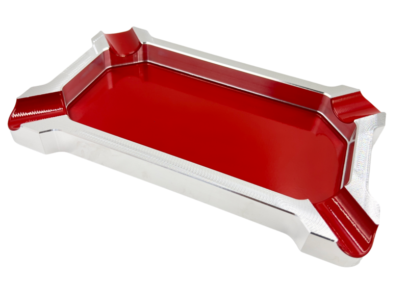 cigar ashtray rectangular notched polished side four finger