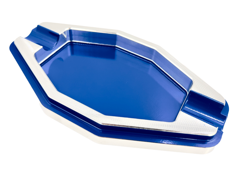 cigar ashtray long rectangular tapered step down two finger