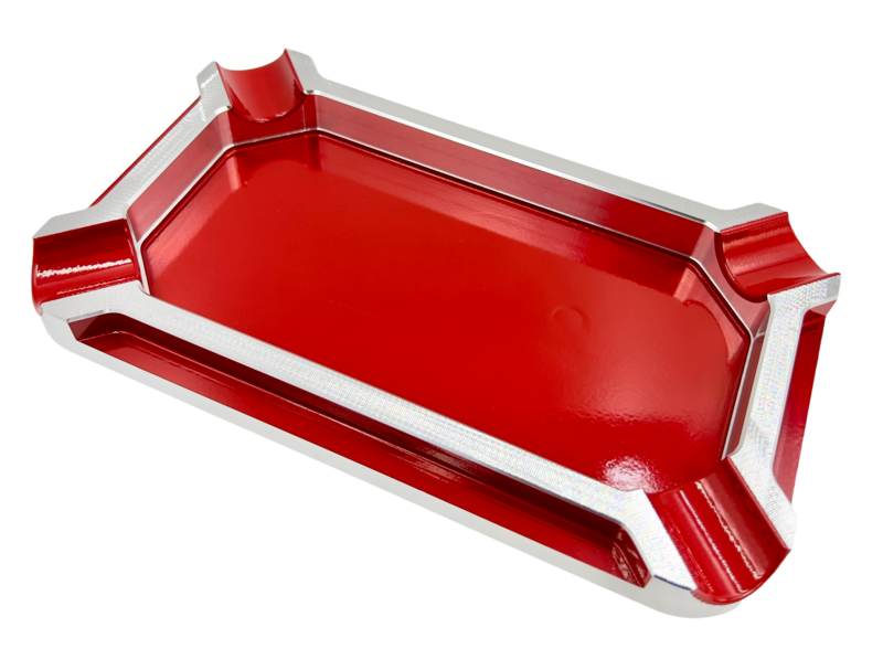 cigar ashtray long rectangular step down four finger