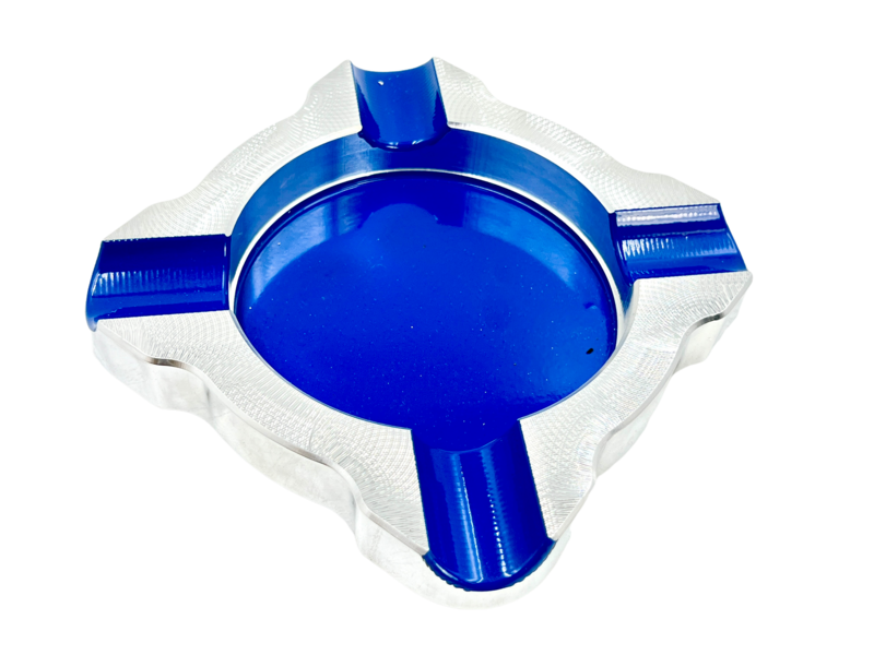 cigar ashtray notched polished side four-finger