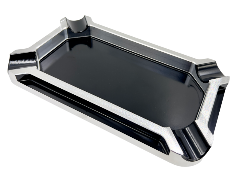 cigar ashtray long rectangular step down four finger
