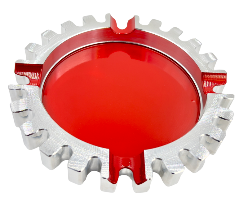 cigar ashtray large gear-shaped four finger