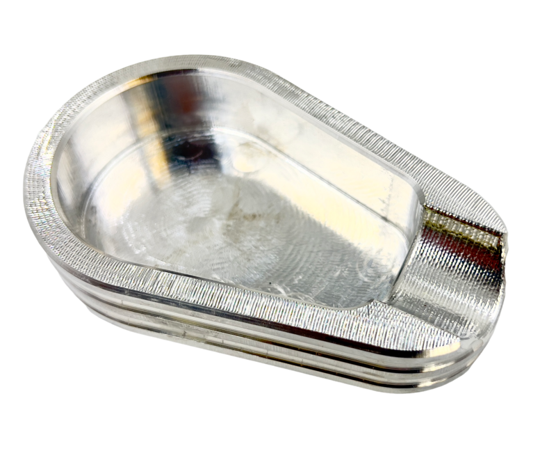 cigar ashtray double grooved teardrop single finger