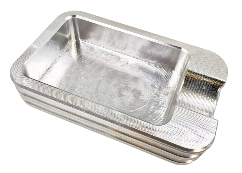 cigar ashtray double grooved rectangular single finger
