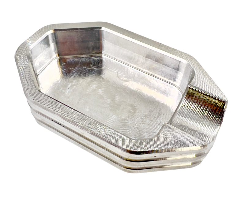 cigar ashtray double grooved chamfered  single finger