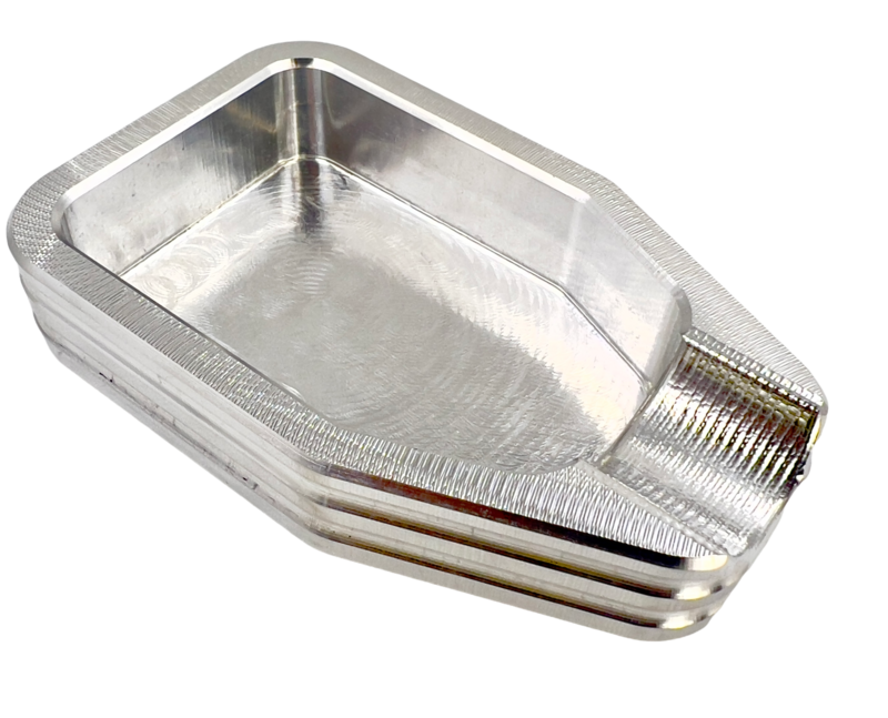 cigar ashtray double grooved angled back single finger