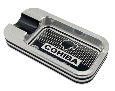 Cohiba rectangular single-finger cigar ashtray laser engraved
