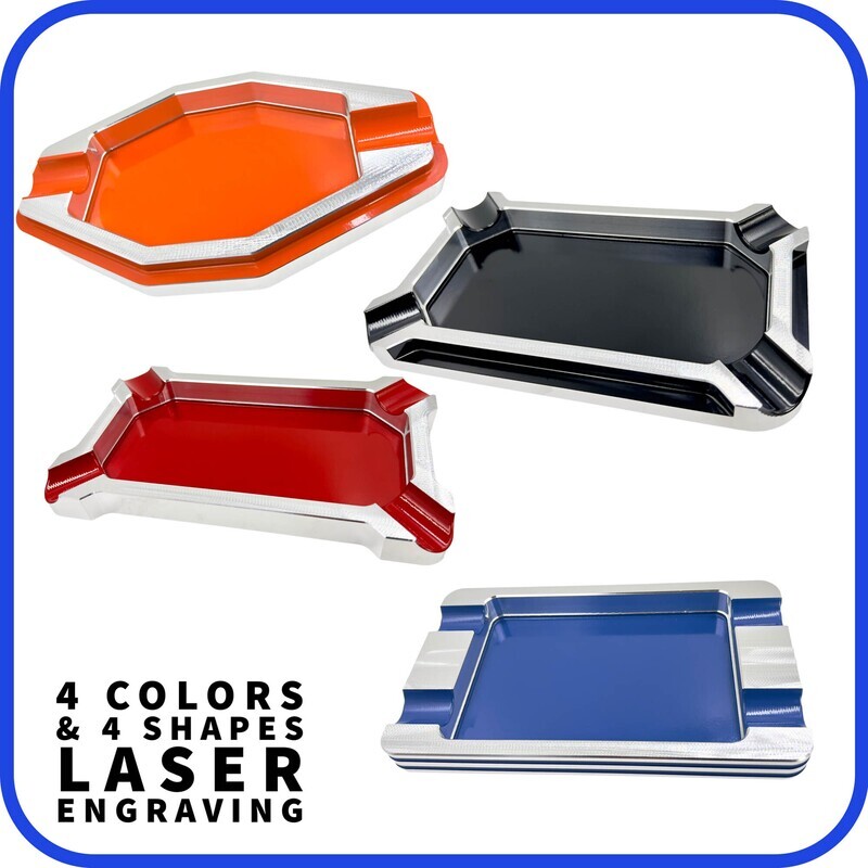 Four Cigar Ashtrays Rectangular 6X10