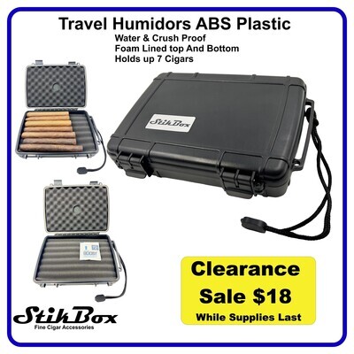 StikBox Travel Cigar Humidor Foam lined ABS plastic case