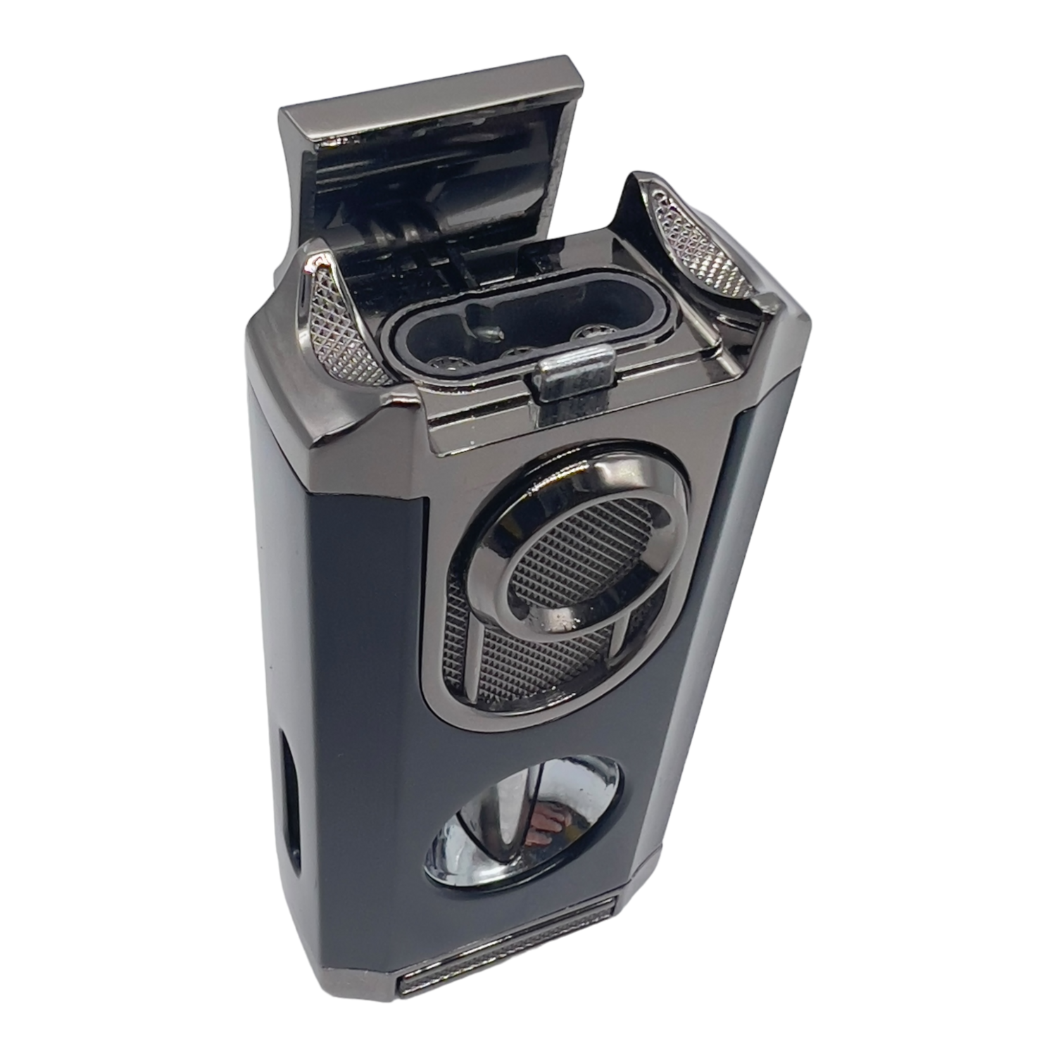 Triple Jet Flame Cigar Torch Lighter with &quot;V&quot; Cutter