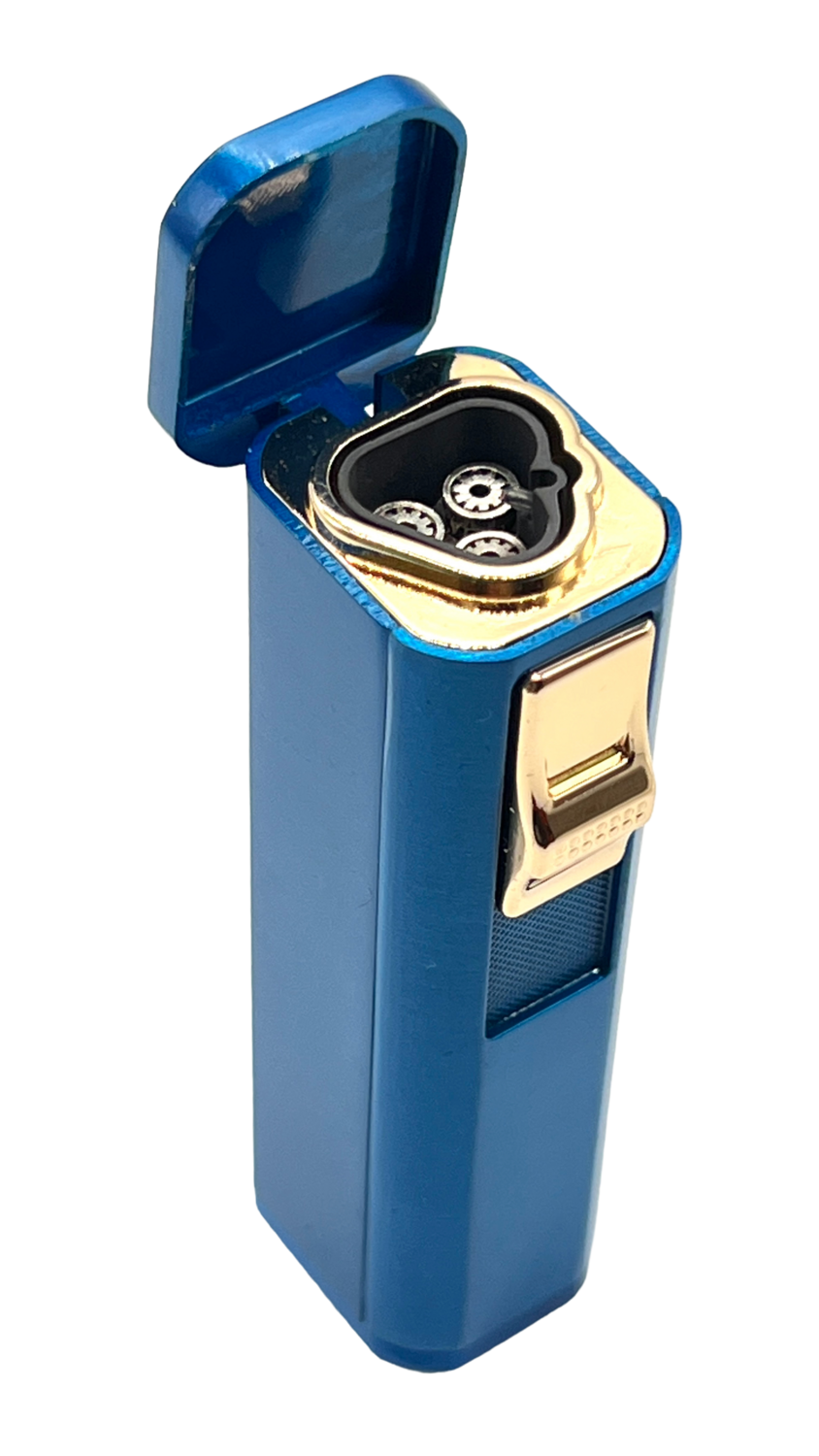 Triple Jet Burner Torch Lighter with a fold-out Punch Cutter