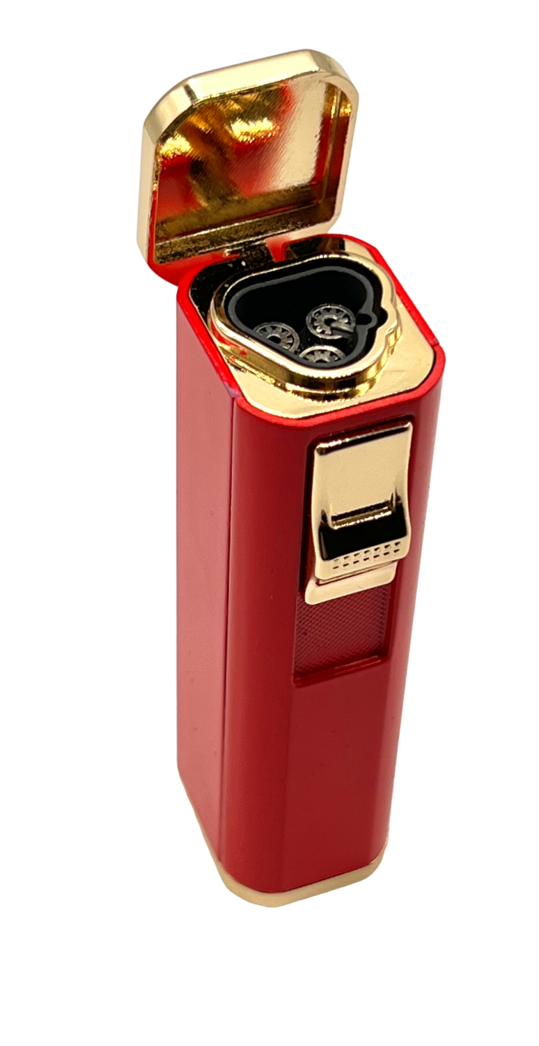 Triple Jet Burner Torch Lighter with a fold-out Punch Cutter