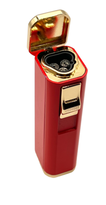 Triple Jet Burner Torch Lighter with a fold-out Punch Cutter