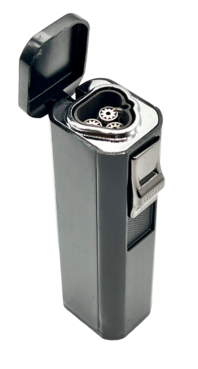 Triple Jet Burner Torch Lighter with a fold-out Punch Cutter