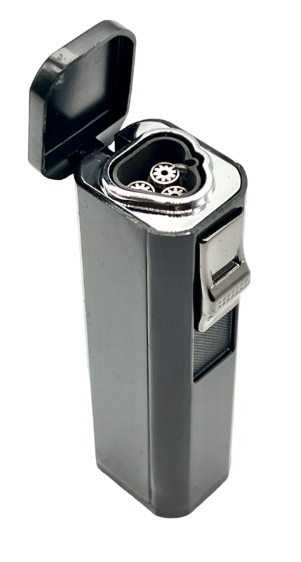Triple Jet Burner Torch Lighter with a fold-out Punch Cutter