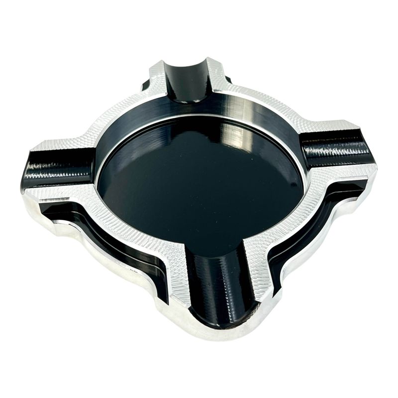 cigar ashtray four-finger step down notched round