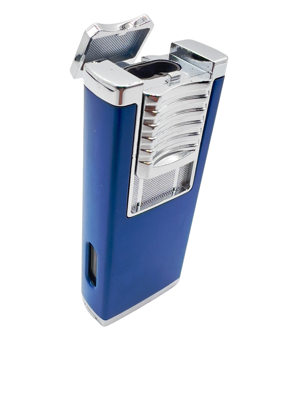 Double Jet Flame Cigar Torch Lighter with Punch Cutter