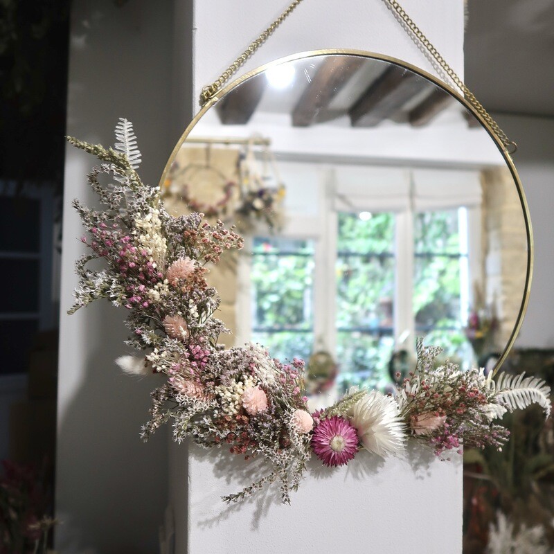 Miroir XL fleuri en laiton PERSONNALISE