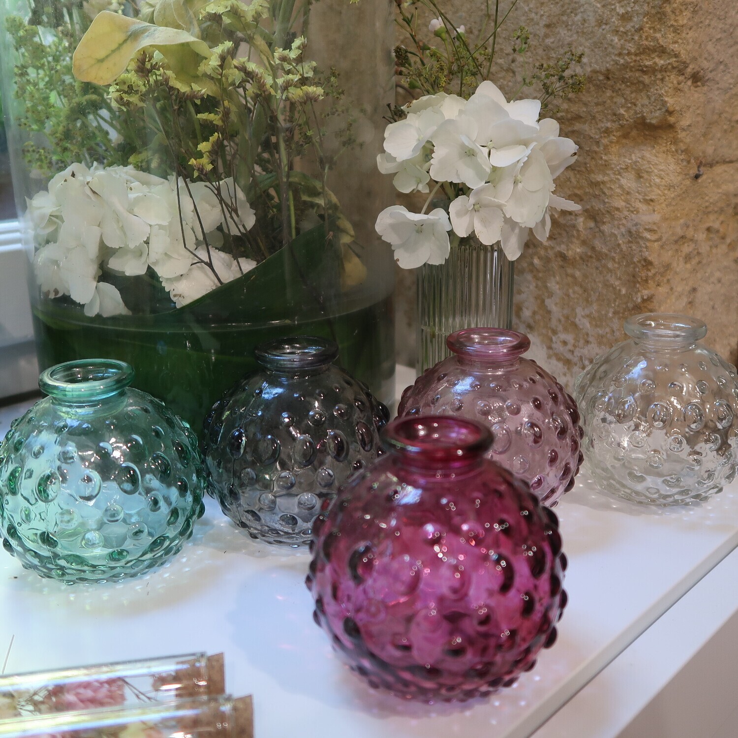 Vases boules motifs