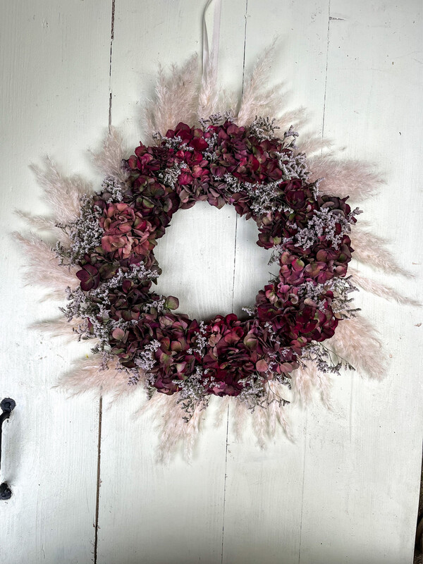Couronne d’Hortensia et pampa
