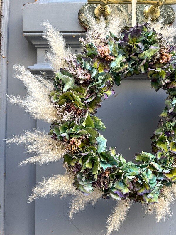 Couronne d’Hortensia et pampa