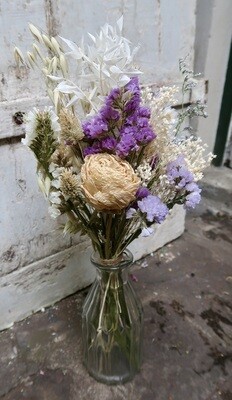 Petit Bouquet Parme avec son vase