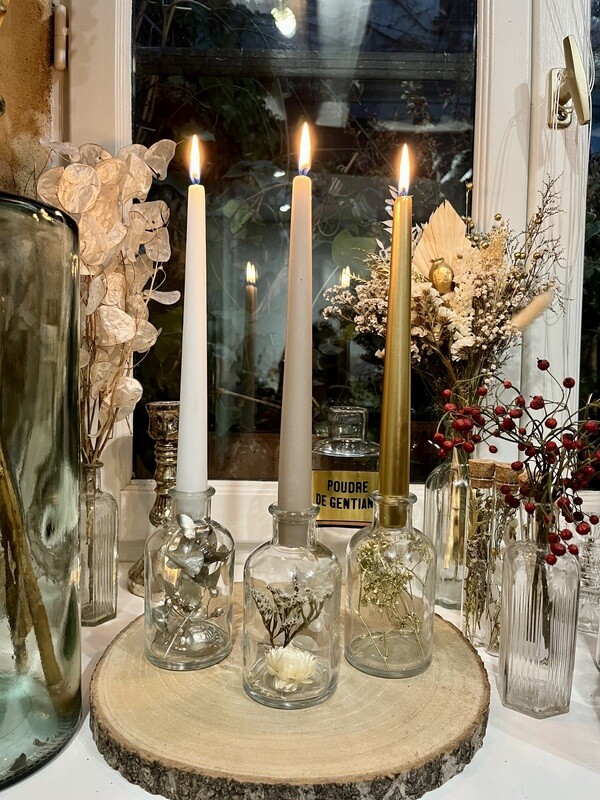 Atelier de Noël 3 bougeoirs et petit bouquet 2h