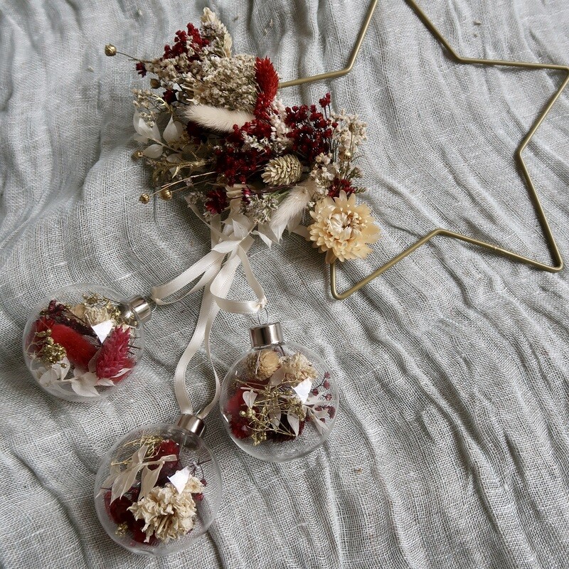 Atelier Boules et mini couronne de Noël 2h