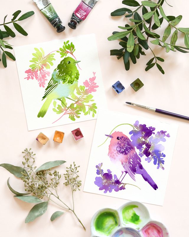 Atelier Rive Gauche x Mirglis : Oiseau sur sa branche fleurie 2h30 à 3h