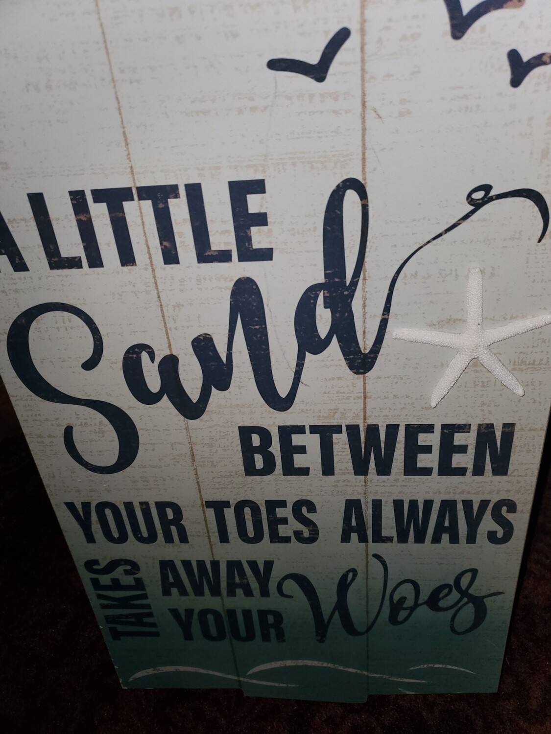 The sand between  your toes sign