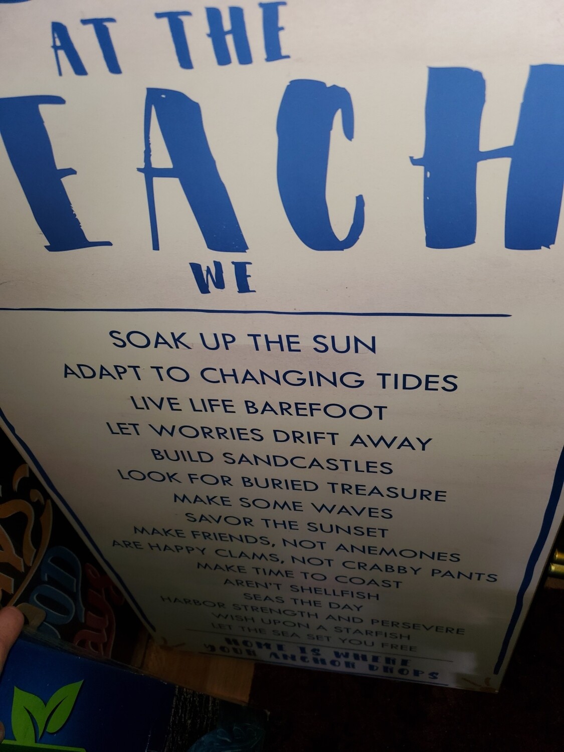 Beach sign