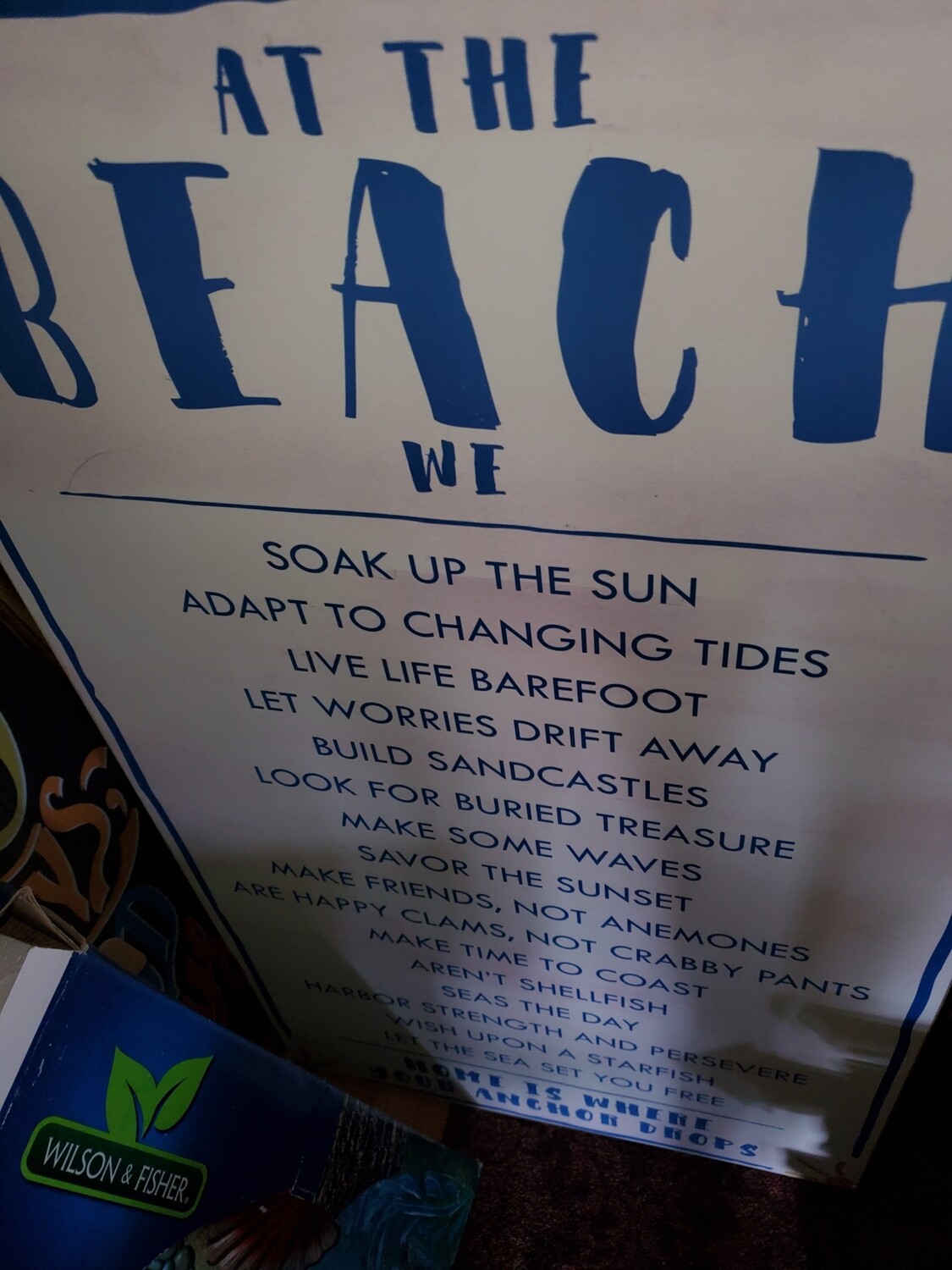 Beach sign