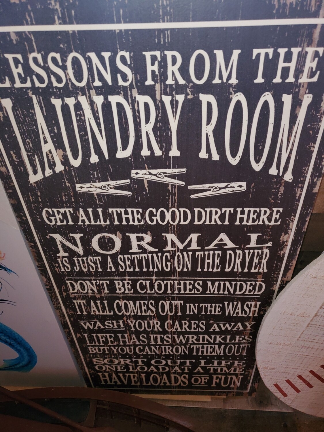 Large laundry  sign